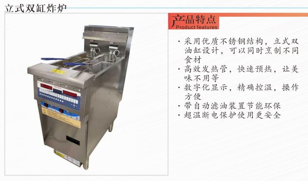 立式雙缸雙篩炸爐1